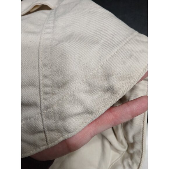Prairie Underground Cotton Canvas Vest Size Small Cream Asymmetrical Zip Chore - Picture 10 of 12